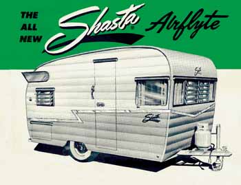 Original dimensions, features and specifications for the Shasta Airflyte Vintage Trailer